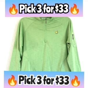 Half Zip Masters Performance Size S Womens Green Pullover Top 🔥Pick 3 for $33
